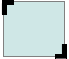 Un rectangle bleu clair avec une bordure grise claire. Les coins en haut à gauche et en bas à droite sont arrondis.